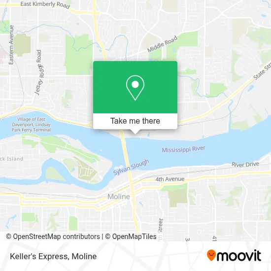 Keller's Express map