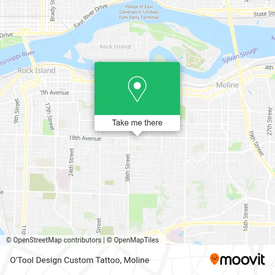 O'Tool Design Custom Tattoo map