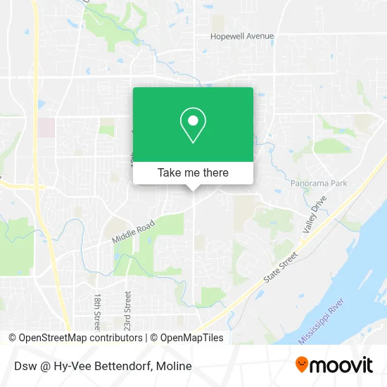 Dsw @ Hy-Vee Bettendorf map