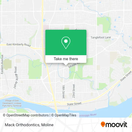 Mack Orthodontics map