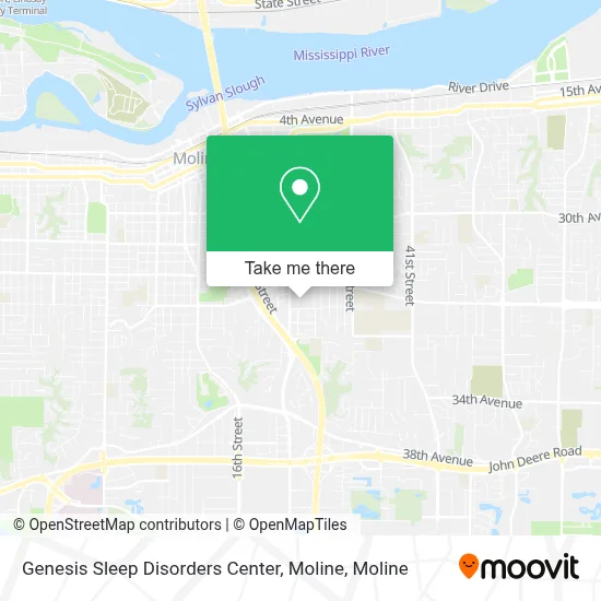 Genesis Sleep Disorders Center, Moline map