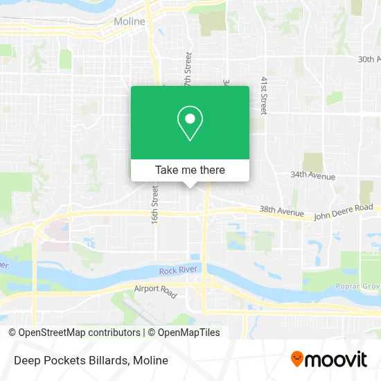 Deep Pockets Billards map