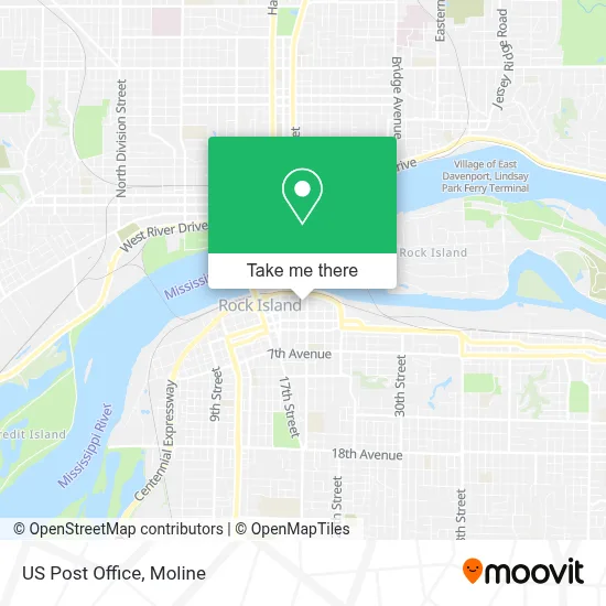 Us Post Office map