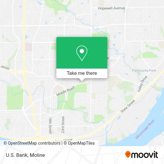 U.S. Bank map