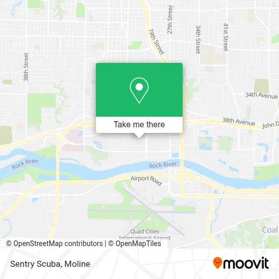 Sentry Scuba map
