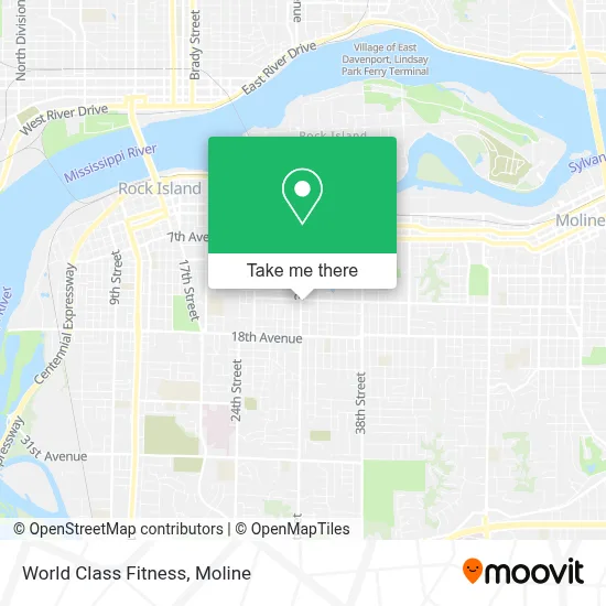 World Class Fitness map