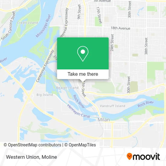 Western Union map