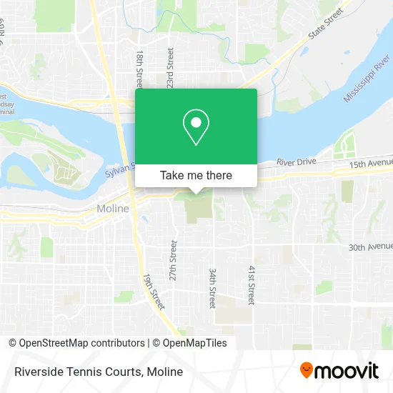Riverside Tennis Courts map
