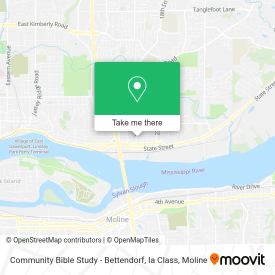 Community Bible Study - Bettendorf, Ia Class map