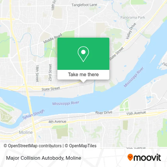 Major Collision Autobody map