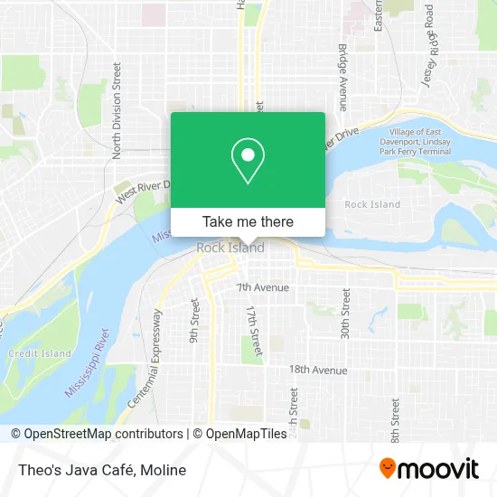 Theo's Java Café map