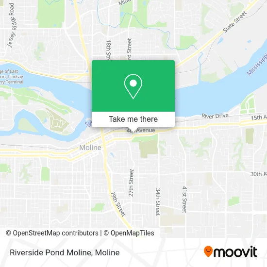 Riverside Pond Moline map