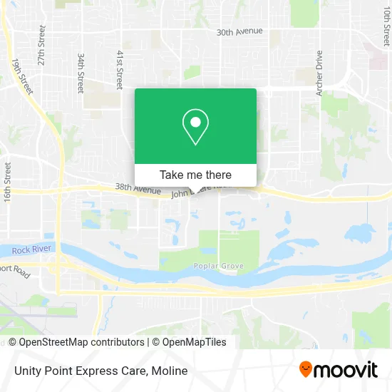 Unity Point Express Care map