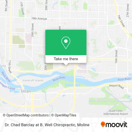 Dr. Chad Barclay at B. Well Chiropractic map