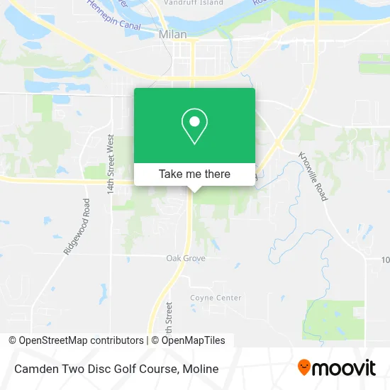 Camden Two Disc Golf Course map