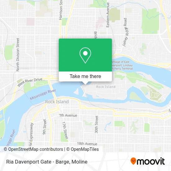 Ria Davenport Gate - Barge map