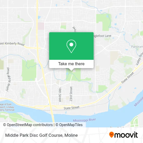 Middle Park Disc Golf Course map
