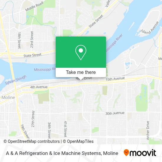 A & A Refrigeration & Ice Machine Systems map