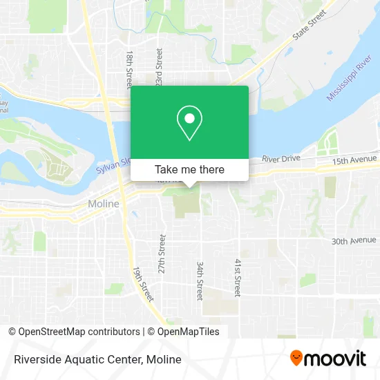Riverside Aquatic Center map