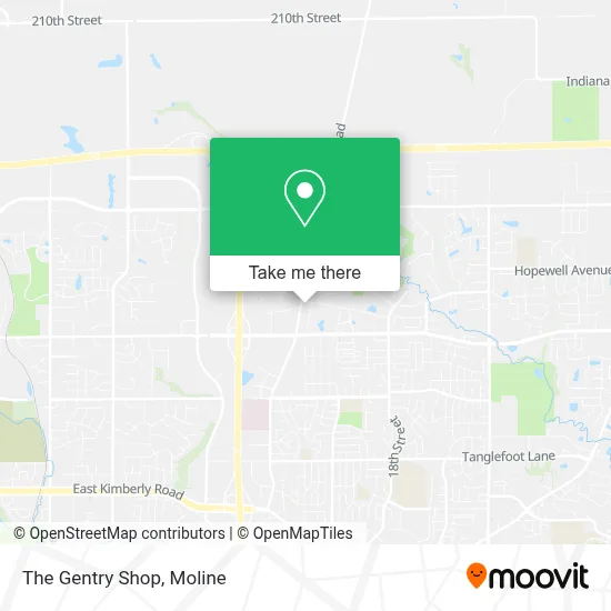 The Gentry Shop map