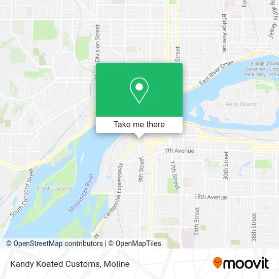 Kandy Koated Customs map