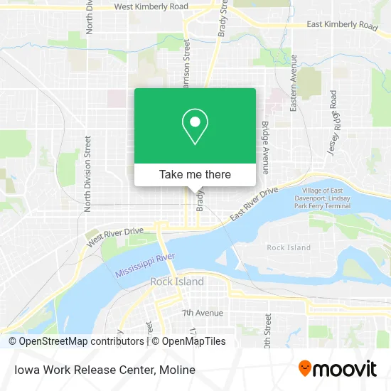 Iowa Work Release Center map