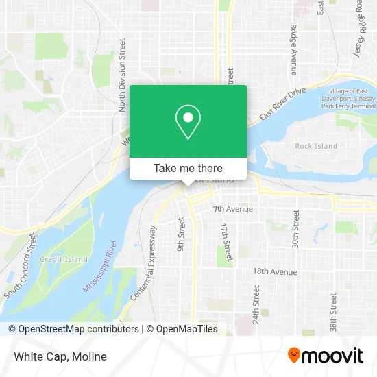 White Cap map