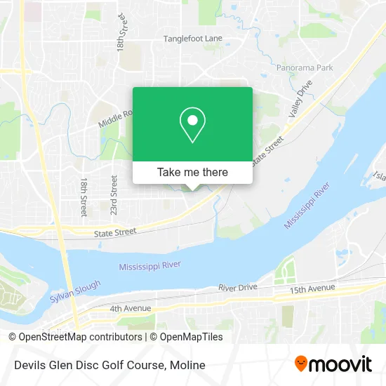 Devils Glen Disc Golf Course map