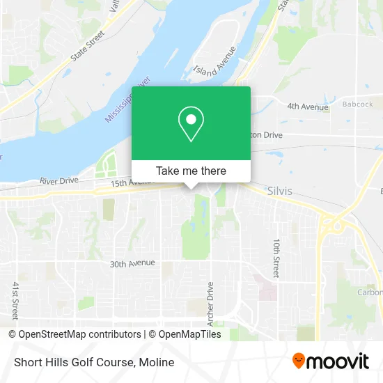 Short Hills Golf Course map