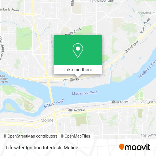 Lifesafer Ignition Interlock map