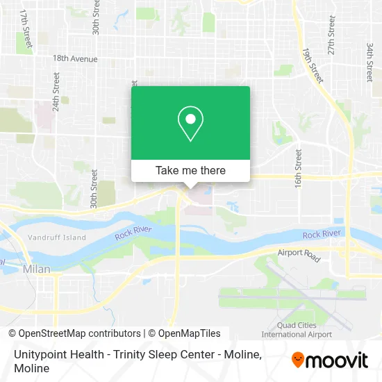 Mapa de Unitypoint Health - Trinity Sleep Center - Moline