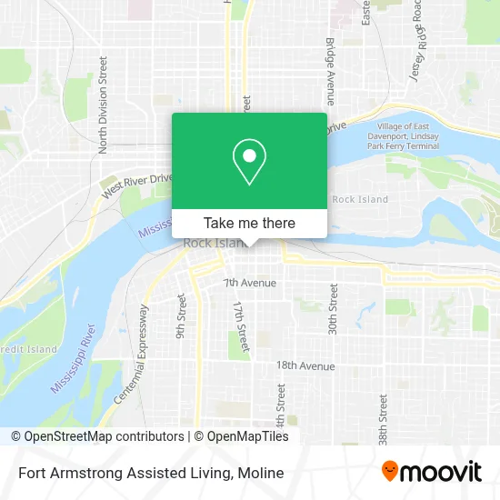 Fort Armstrong Assisted Living map