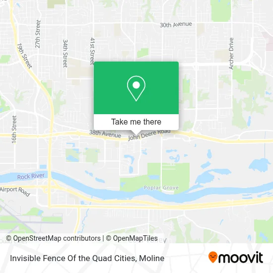 Invisible Fence Of the Quad Cities map