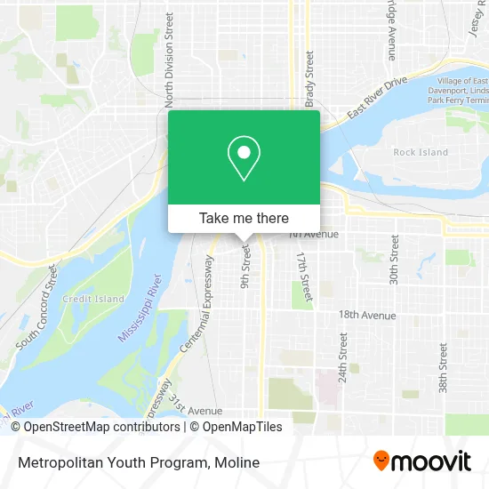 Metropolitan Youth Program map