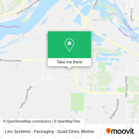 Linc Systems - Packaging - Quad Cities map