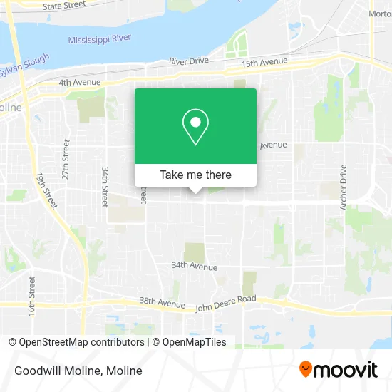 Goodwill Moline map