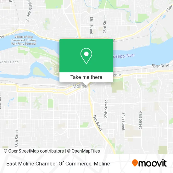 East Moline Chamber Of Commerce map