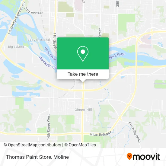 Thomas Paint Store map