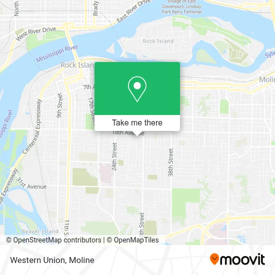 Western Union map