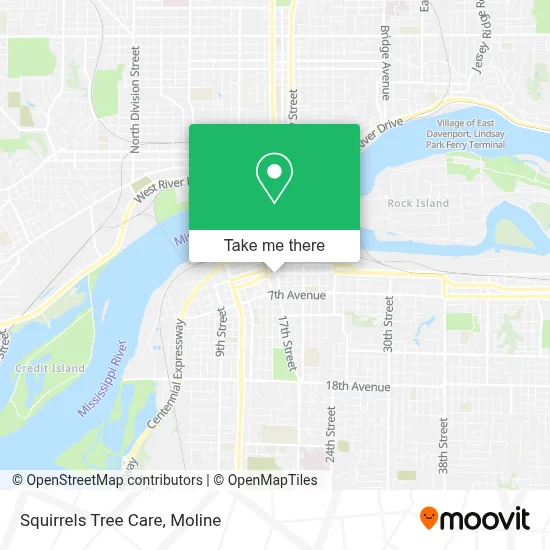 Squirrels Tree Care map