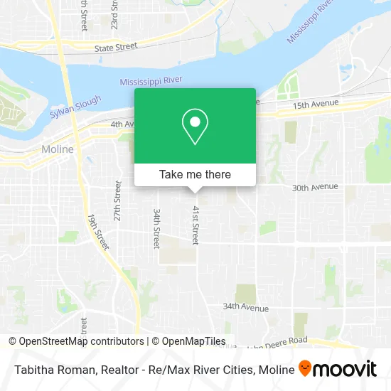 Tabitha Roman, Realtor - Re / Max River Cities map