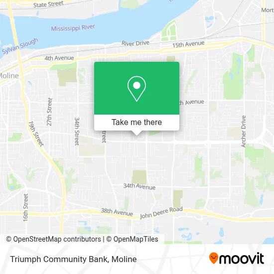 Triumph Community Bank map