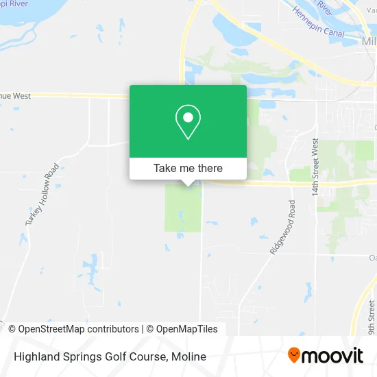 Highland Springs Golf Course map