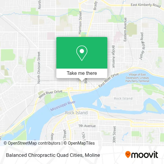Balanced Chiropractic Quad Cities map