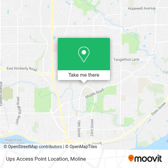 Mapa de Ups Access Point Location