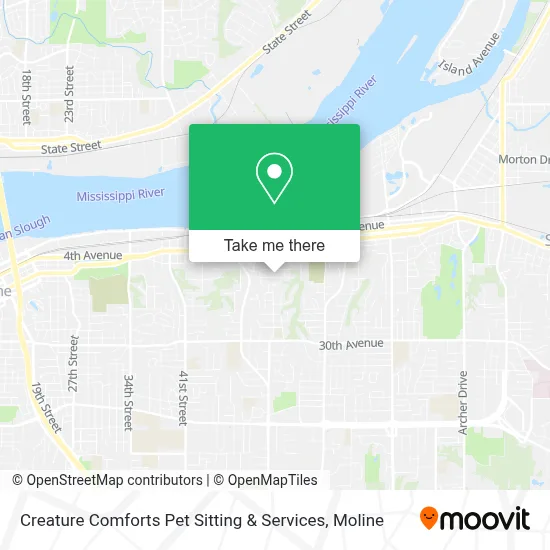 Creature Comforts Pet Sitting & Services map
