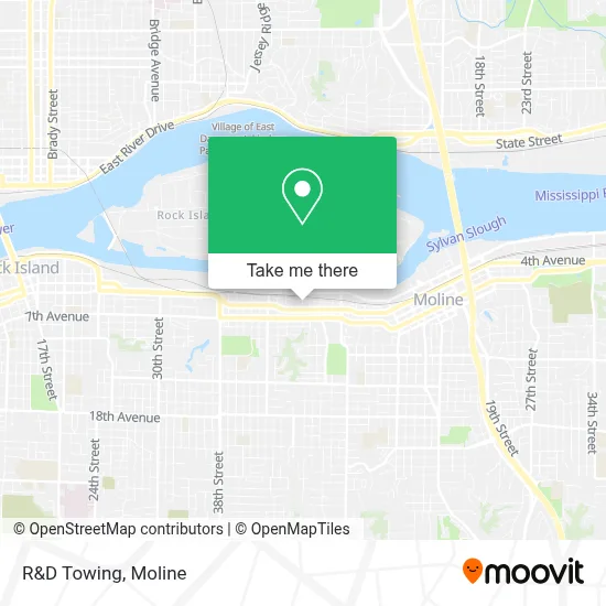 R&D Towing map