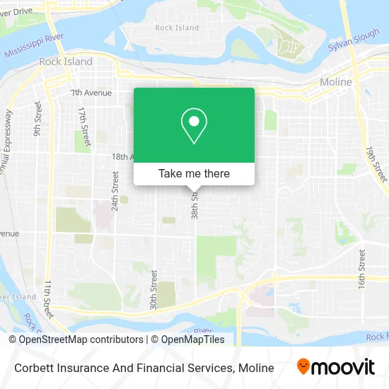 Corbett Insurance And Financial Services map