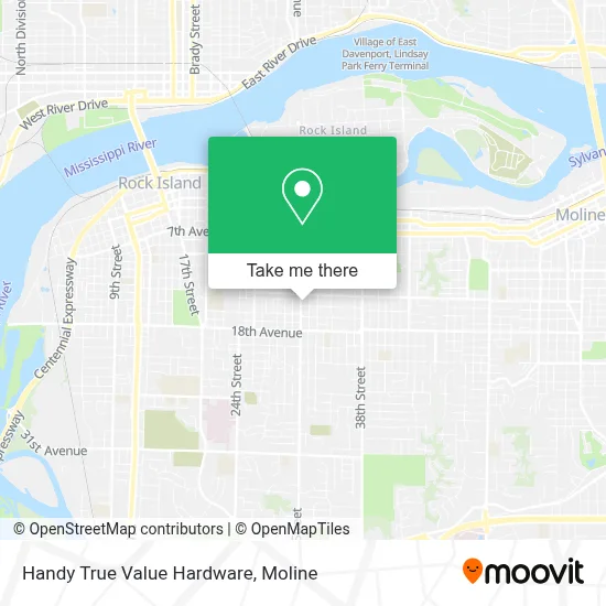 Handy True Value Hardware map