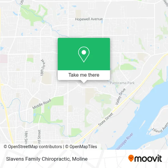Slavens Family Chiropractic map